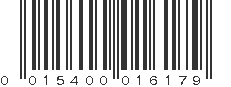 UPC 015400016179