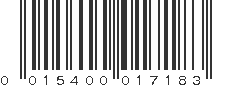 UPC 015400017183