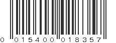 UPC 015400018357