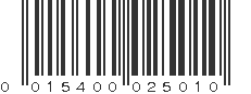 UPC 015400025010