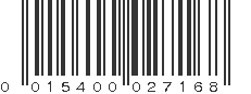 UPC 015400027168