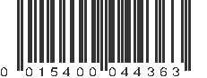 UPC 015400044363