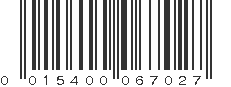 UPC 015400067027