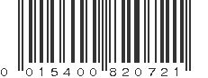 UPC 015400820721