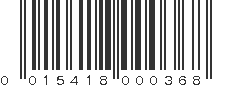 UPC 015418000368