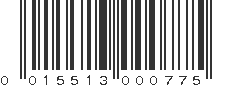 UPC 015513000775