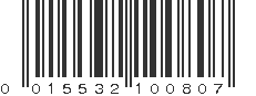 UPC 015532100807