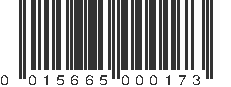 UPC 015665000173