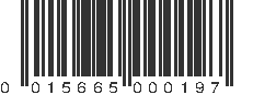 UPC 015665000197