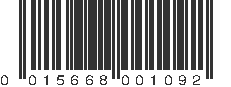 UPC 015668001092