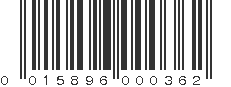 UPC 015896000362