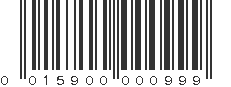 UPC 015900000999