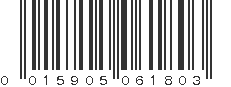 UPC 015905061803