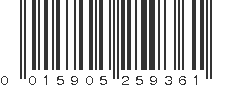 UPC 015905259361