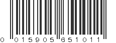 UPC 015905651011