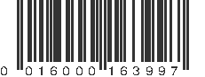 UPC 016000163997