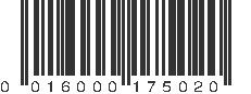 UPC 016000175020