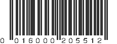 UPC 016000205512