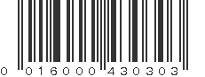 UPC 016000430303