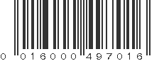 UPC 016000497016