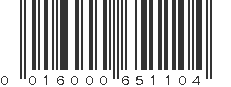 UPC 016000651104