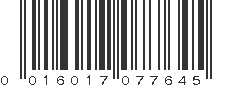 UPC 016017077645