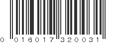 UPC 016017320031