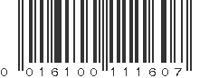 UPC 016100111607