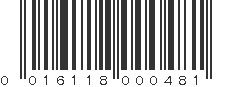 UPC 016118000481