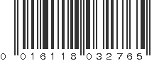 UPC 016118032765