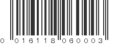 UPC 016118060003