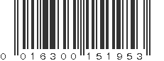 UPC 016300151953