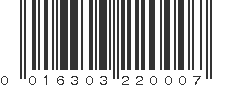 UPC 016303220007