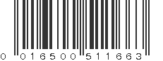 UPC 016500511663