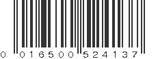 UPC 016500524137