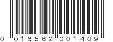 UPC 016562001409