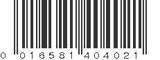 UPC 016581404021