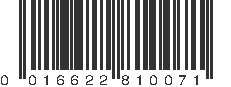 UPC 016622810071