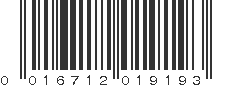 UPC 016712019193