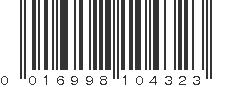 UPC 016998104323