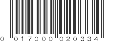 UPC 017000020334