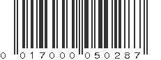 UPC 017000050287