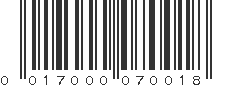 UPC 017000070018