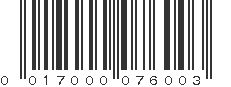 UPC 017000076003