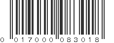 UPC 017000083018