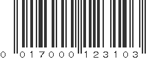 UPC 017000123103