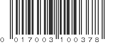 UPC 017003100378