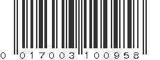 UPC 017003100958