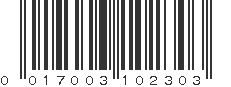 UPC 017003102303