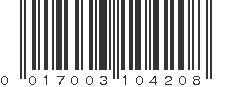 UPC 017003104208